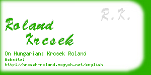 roland krcsek business card